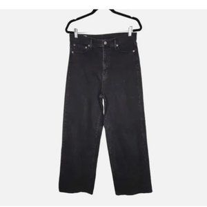 Gap Wide Leg Sky High Fade Black Wash Jeans 27/4R